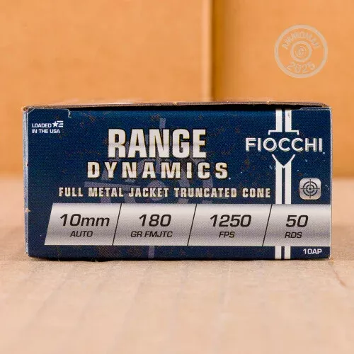 10MM FIOCCHI 180 GRAIN FMJTC (50 ROUNDS)