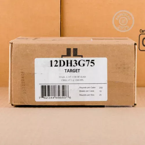 12 GAUGE FIOCCHI 3 GUN MATCH 2-3/4″ 1-1/8 OZ. #7.5 SHOT (250 ROUNDS)