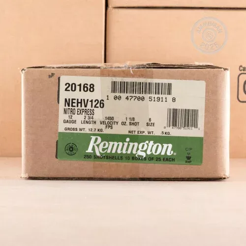 12 GAUGE REMINGTON XLR 2-3/4″ 1-1/8 OZ. #6 SHOT (25 ROUNDS)