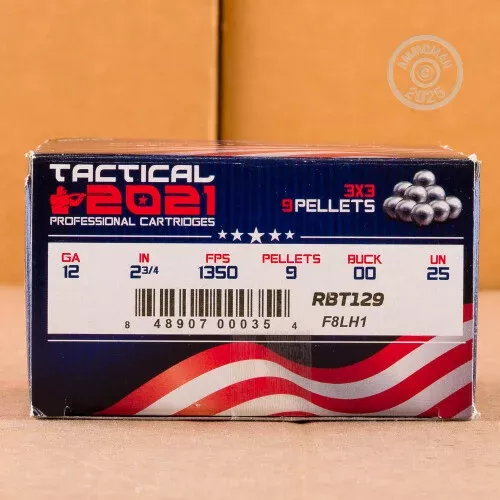 12 GAUGE RIO 2-3/4″ 9 PELLET 00 BUCKSHOT (25 ROUNDS)