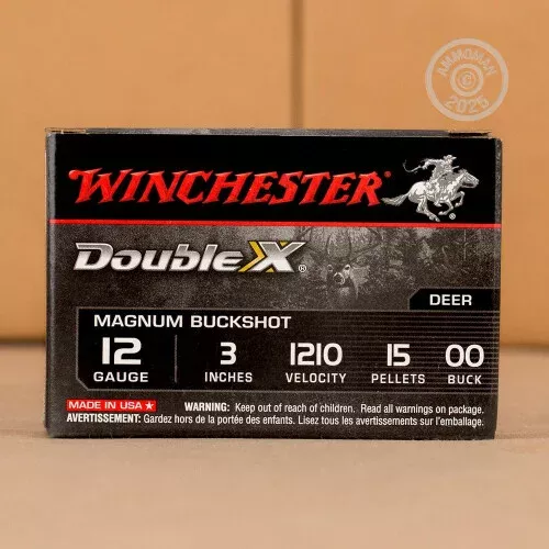 12 GAUGE WINCHESTER DOUBLE X 3“ #00 BUCK SHOT (5 ROUNDS)