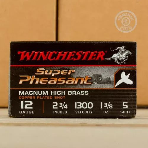 12 GAUGE WINCHESTER SUPER PHEASANT 2-3/4″ 1-3/8 OZ. #5 SHOT (250 ROUNDS)