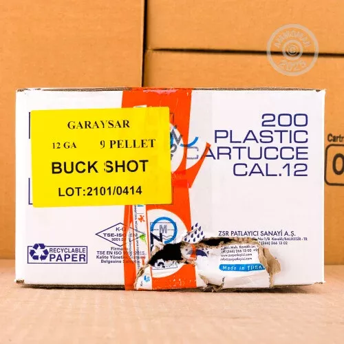 12 GAUGE YAF 2-3/4″ 9 PELLETS 00 BUCKSHOT (200 ROUNDS)
