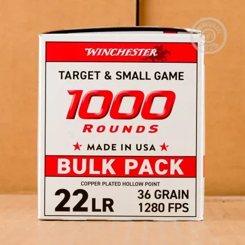 22 LR WINCHESTER USA 36 GRAIN CPHP (2000 ROUNDS)