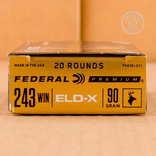243 WIN FEDERAL 90 GRAIN ELD-X (20 ROUNDS)