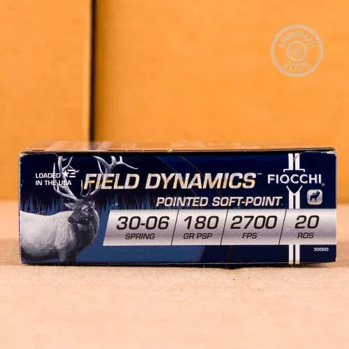 30-06 FIOCCHI FIELD DYNAMICS 180 GRAIN PSP (20 ROUNDS)