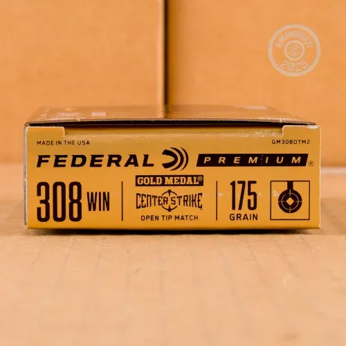 308 WIN FEDERAL GOLD MEDAL CENTERSTRIKE 175 GRAIN OTM (20 ROUNDS)