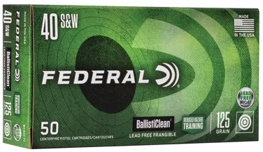 .40 S&W 125gr Lead-Free Frangible Ammunition - 50 Rounds