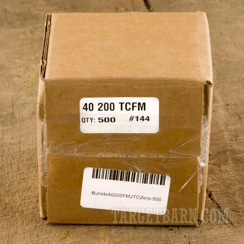 .400″ Zero 40 S&W Bullets – 500 Qty – 200 Grain Full Metal Jacket Truncated Cone