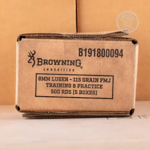 9MM BROWNING 115 GRAIN FMJ (100 ROUNDS)