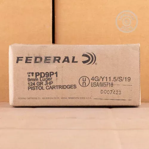 9MM FEDERAL PUNCH 124 GRAIN JHP (20 ROUNDS)