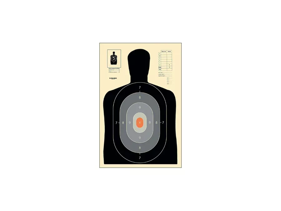 Action Target Qualification Pros Silhouette Paper Target, 100