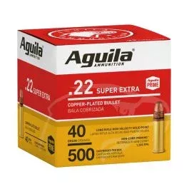 Aguila Rimfire Ammunition 22lr 40gr Copper Plated Solid 500rd Bulk Pack