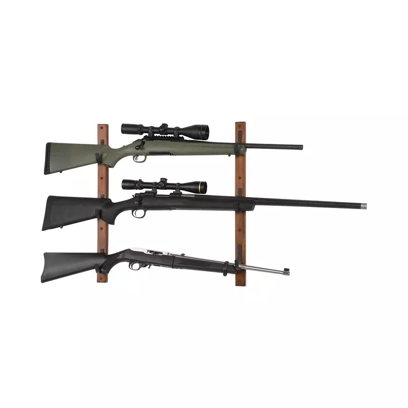 Allen 5656 Gun Collector 3 Gun Brown/Black Wood/Steel Holds 3 Rifle/Shotgun