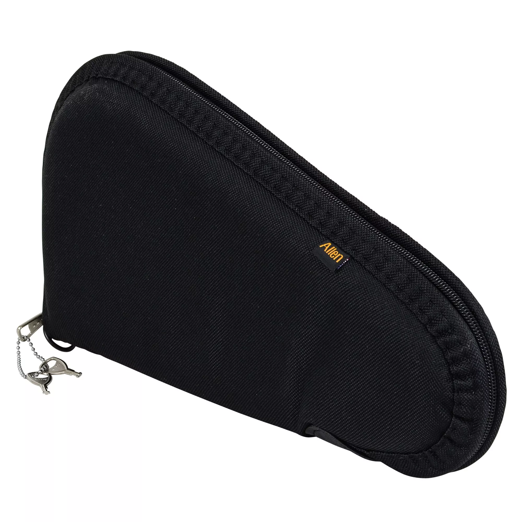 Allen 748 Locking Handgun Case Black Endura, YKK Zippers & Foam Padding Includes 2 Keys 8” L