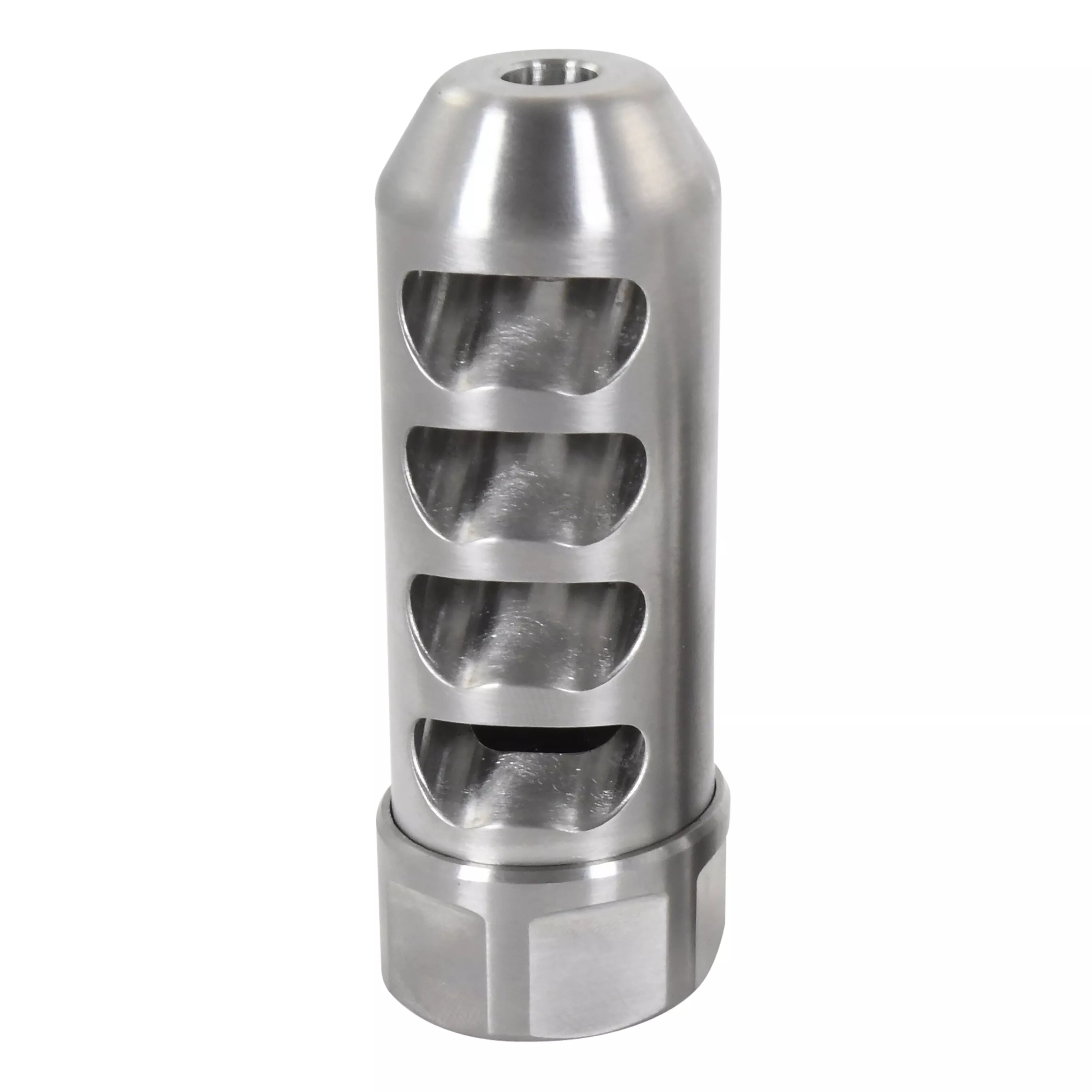 American Precision Arms G2L5830S Gen 2 Little Bastard Self Timing Brake Stainless Steel with 5/8”-24 tpi Threads, 2.22” OAL & 1” Diameter for 30 Cal Rifle