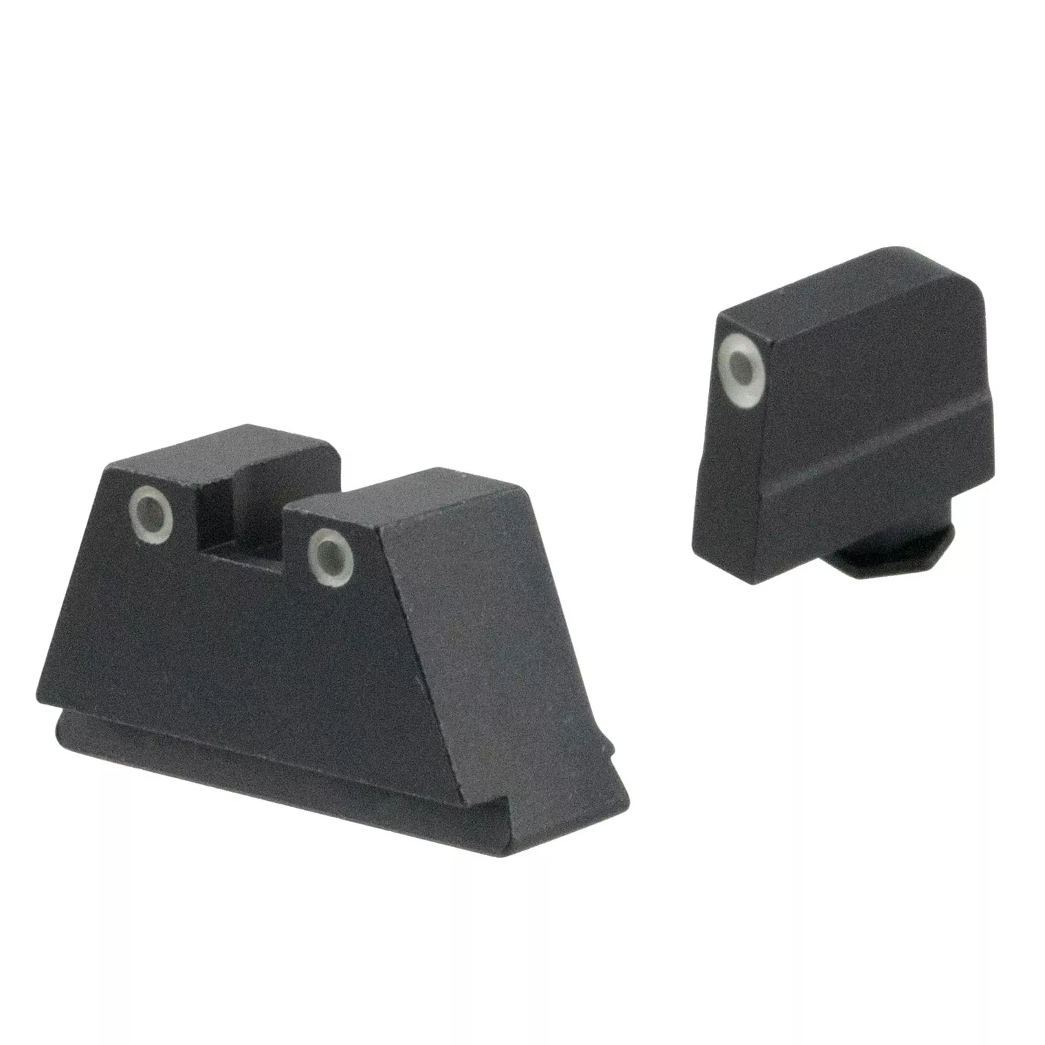 AmeriGlo GL349 Optic Compatible Sight Set for Glock 3XL Tall Green Tritium White Outline Front Sight-Green Tritium White Outline Rear Sight