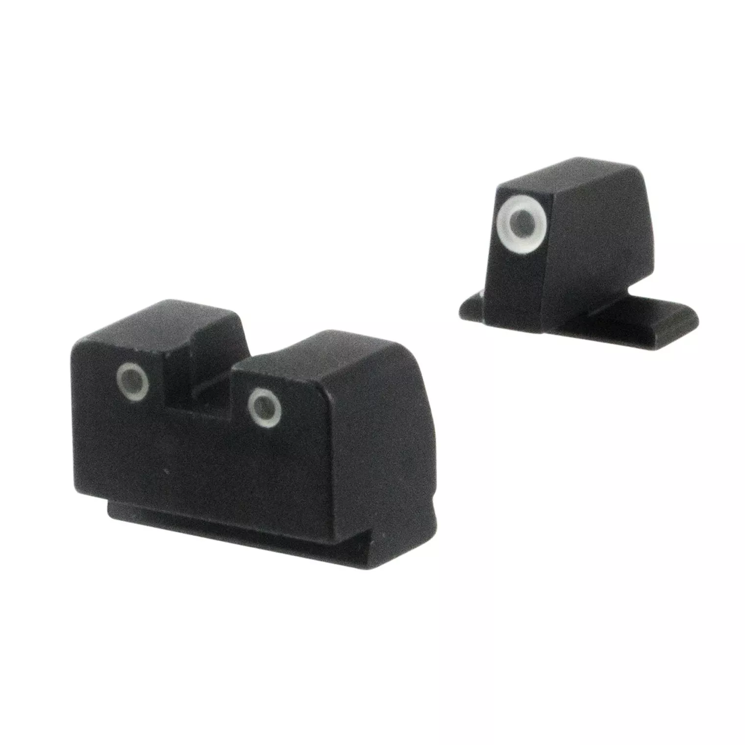 AmeriGlo SG181 Optic Compatible Sight for Sig Sauer Tall Suppressor Green Tritium White Outline Front Sight-Green Tritium White Outline Rear Sight