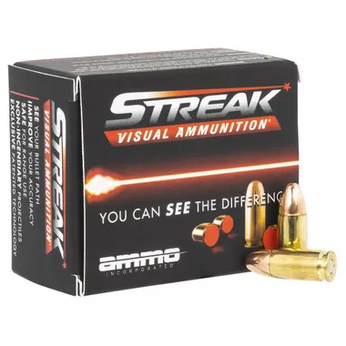 Ammo Inc 9mm Luger Ammo 115 Grain TMC JHP Streak Cold Tracer -200 Rounds