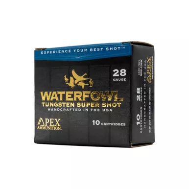 Apex Ammunition Waterfowl TSS Shotshells 28ga 2-3/4″ 3/4oz #8 shot – 100 Round Case
