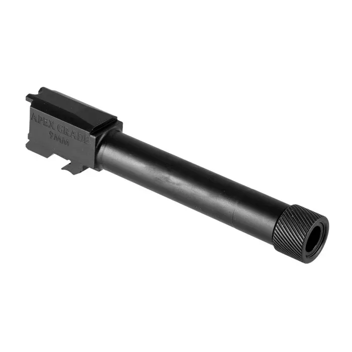 Apex Tactical 105062 Apex Grade Drop-In 9mm Luger 4″ Black Melonite Finished Stainless Steel Material with Threading for S&W M&P 2.0 Compact