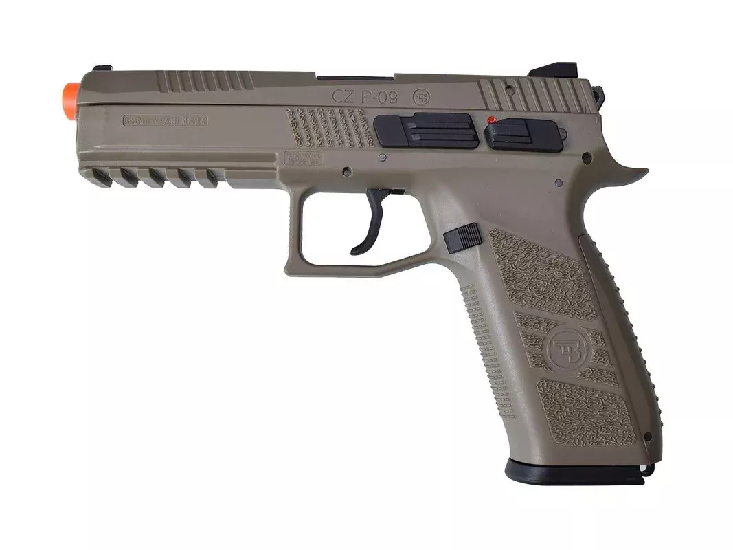 ASG CZ P-09 GBB Airsoft Pistol – Sportline FDE/Tan