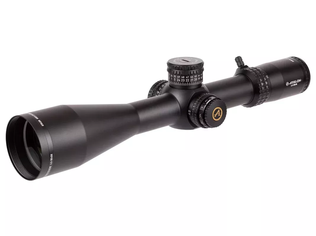 Athlon Optics 4.5-30×56 Ares ETR Gen2 UHD, APLR12 FFP IR MOA Reticle, 1/4 MOA, 34mm Tube