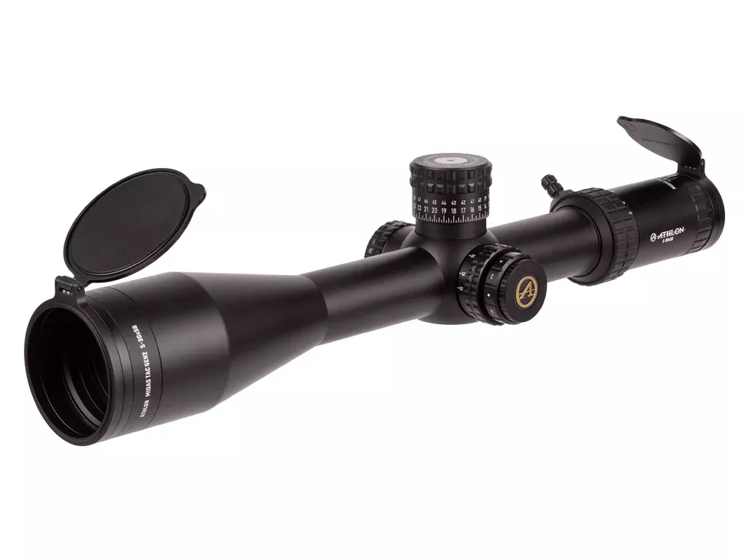Athlon Optics 5-30×56 Midas TAC Gen2 UHD, FFP APLR16 IR MOA Reticle, 1/4 MOA, 34mm Tube