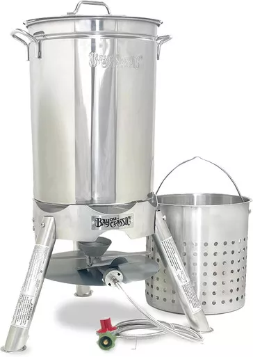 Bayou Classic Stainless Steel 44-qt Boiler Cooker Kit W/ Vented Lid KDS-144