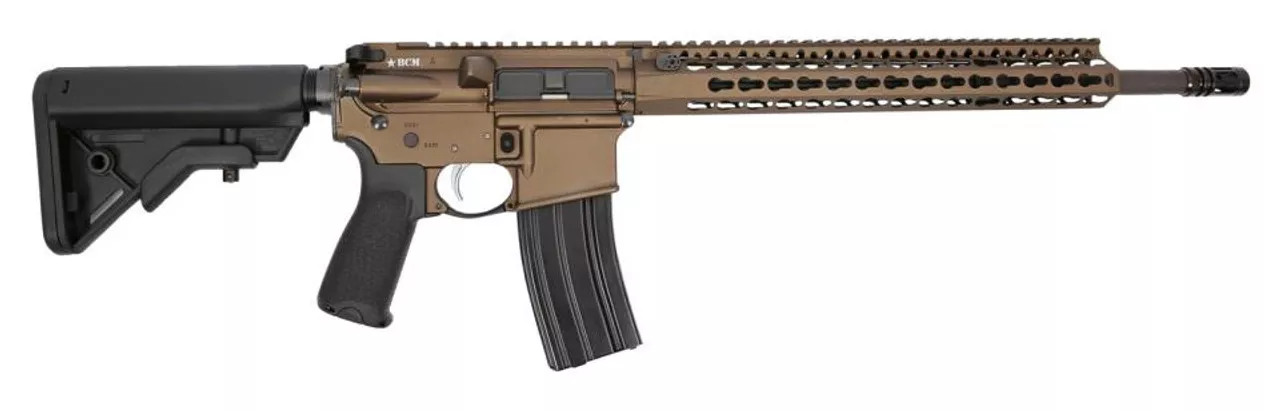 BCM RECCE-16, .223/5.56, 16″, 6-Position Stock, Bronze