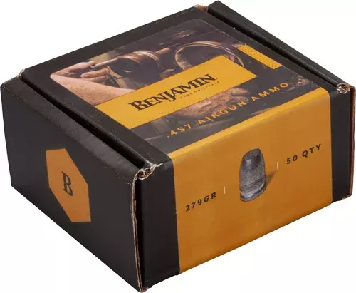 BENJAMIN .457 CALIBER PELLETS 279 GRAIN FLAT NOSE 50 PACK