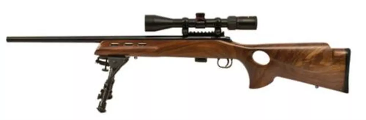 Benjamin & Sheridan Model 722 Varmint Package .22 LR 16.1″ Barrel Blue Finish Laminate Thumbhole Stock With Scope/Rings/Bipod