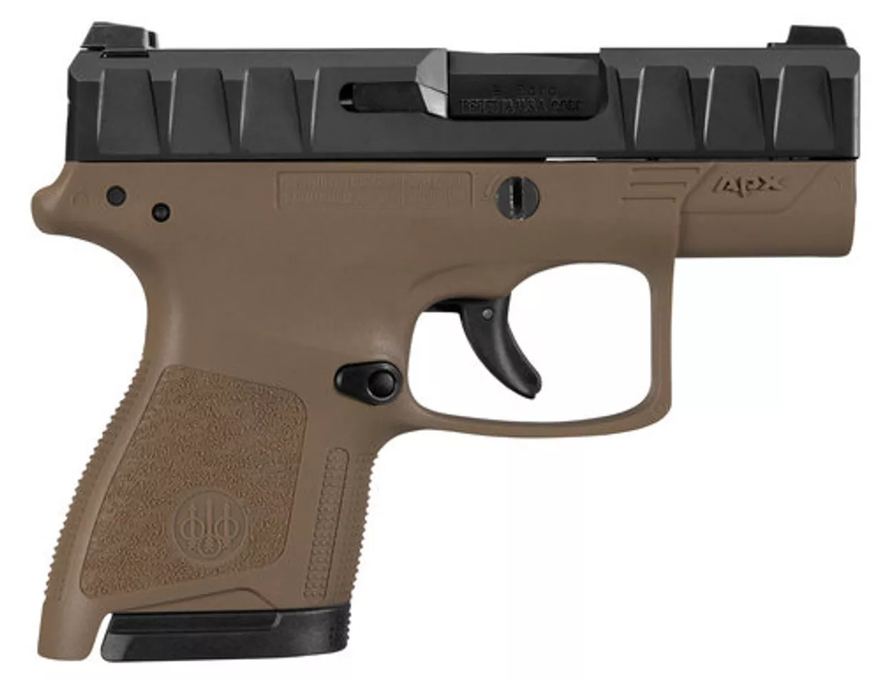 Beretta APX Carry 9mm, 3.07″ Barrel, Black Slide, Flat Dark Earth, 6rd / 8rd