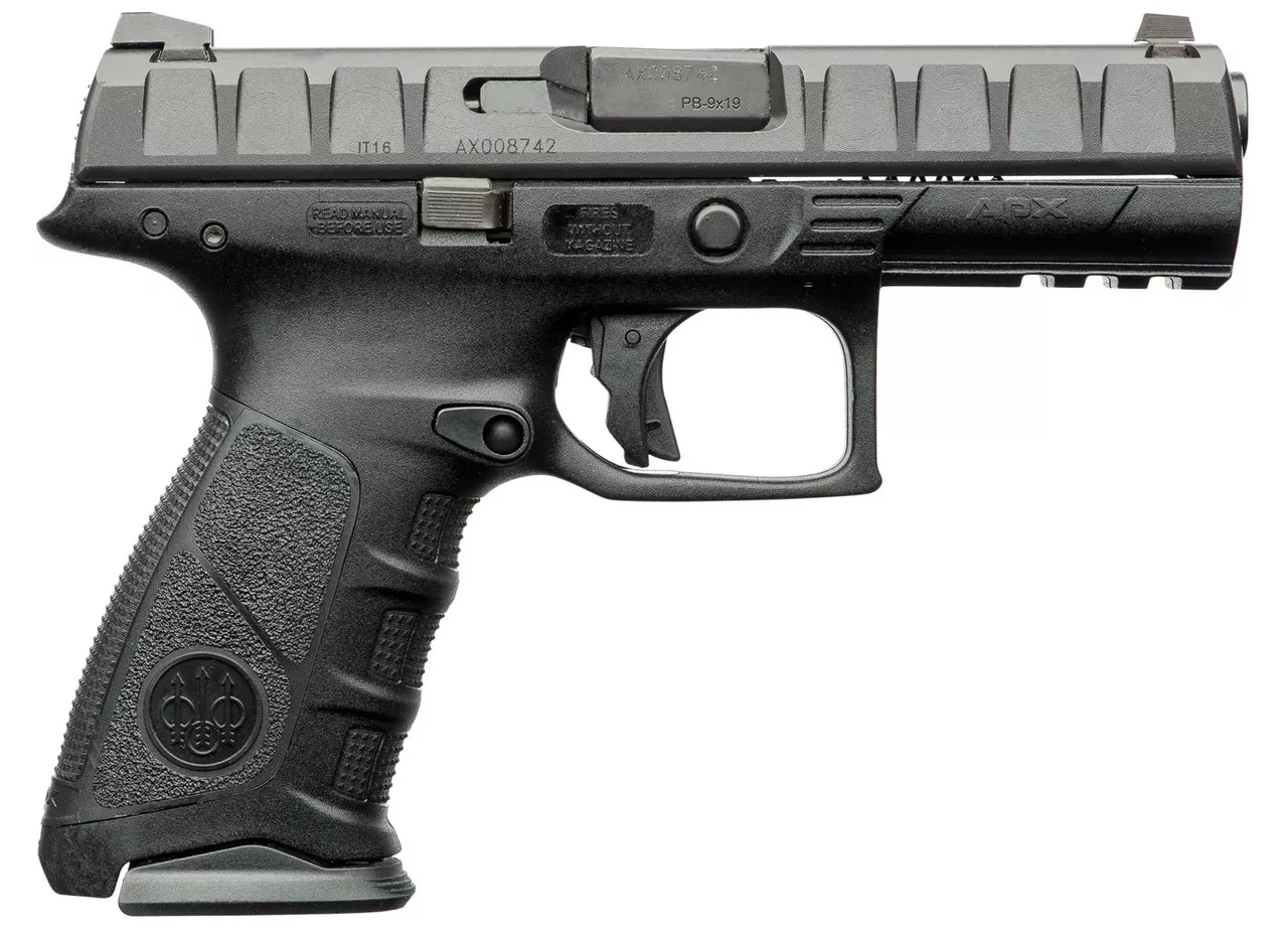 Beretta APX Striker-Fired 9mm, 4.25″ Barrel, Polymer, 3-Dot Sights, Matte Blued, 17rd