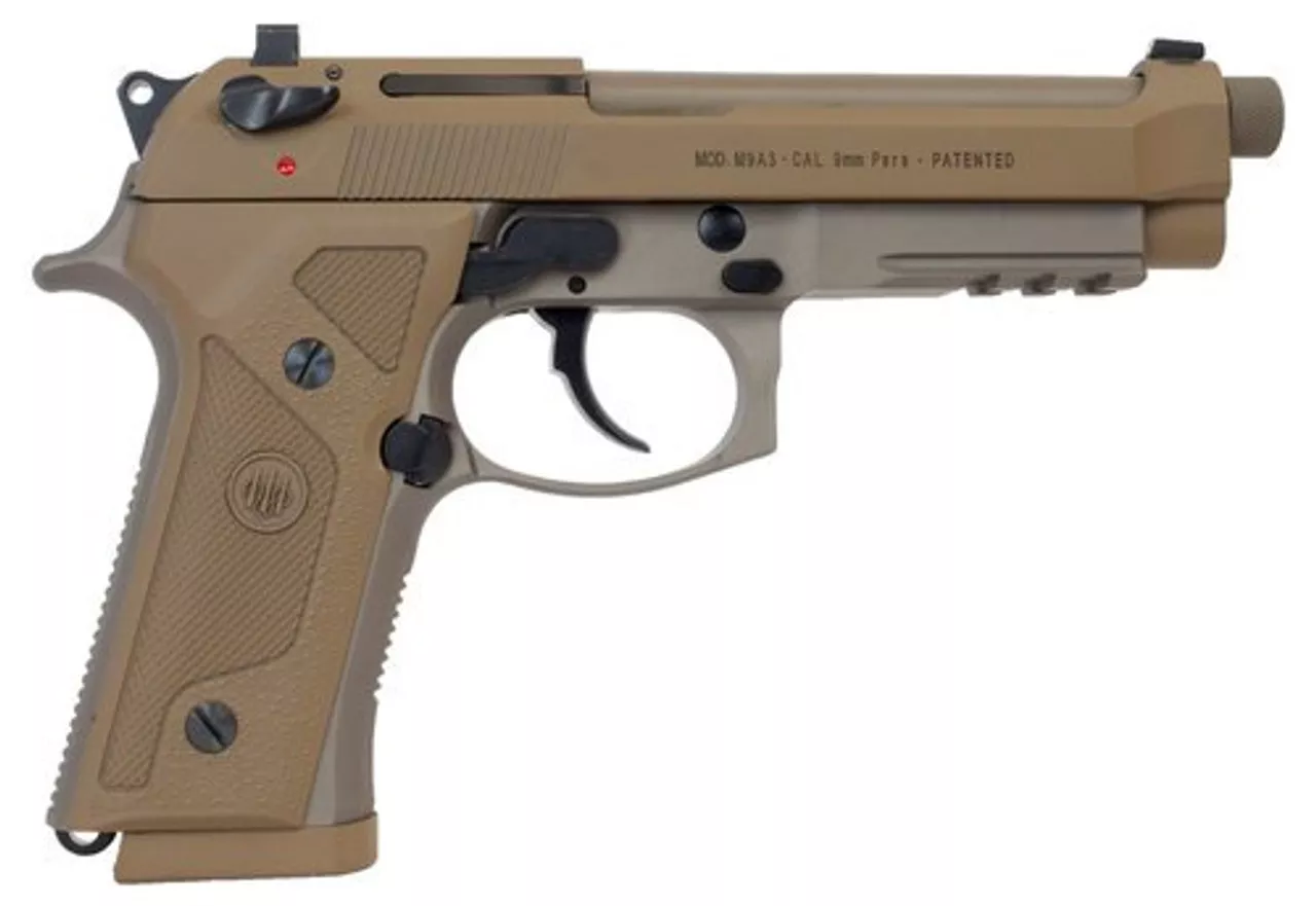 Beretta M9 Italy Type G Single/Double 9mm, 5″ Barrel, Flat Dark, 17rd