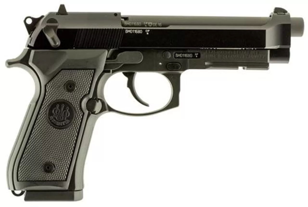 Beretta M9A1 .22 R 4.9″ Barrel Dovetail Sights M1913 Picatinny Rail Black 15rd Mag