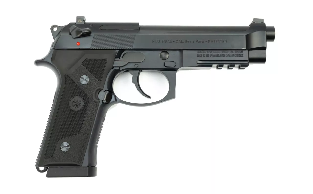 Beretta M9A3 Type F 9mm, 5″ Barrel, Safety/Decocker, 17rd