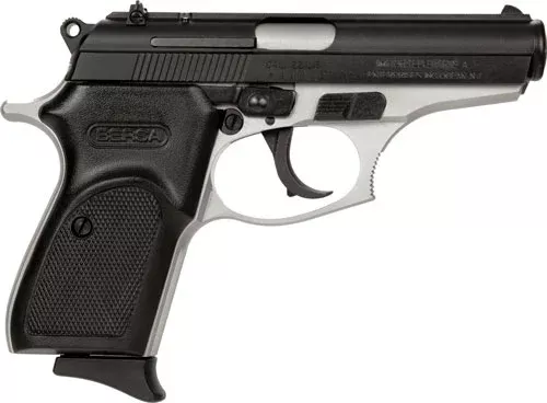 Bersa T22DT Thunder Micro-Compact Frame 22 LR 10+1 3.50″ Nickel Steel Barrel, Matte Black Serrated Slide, Nickel Aluminum Frame w/Beavertail