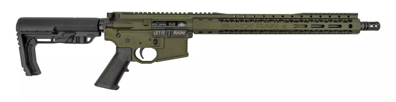 Black Rain Ordnance AR-15 .223/5.56, 16″ Barrel, MFT Stock, OD Green, 30rd
