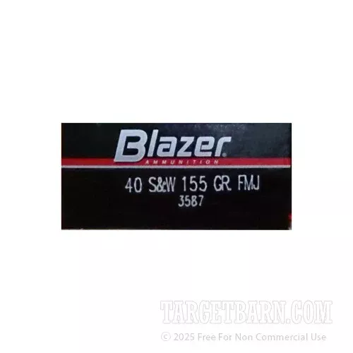 Blazer 40 S&W Ammunition – 1000 Rounds of 155 Grain FMJ