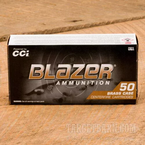 Blazer Brass 9mm Luger Ammunition – 50 Rounds of 124 Grain FMJ