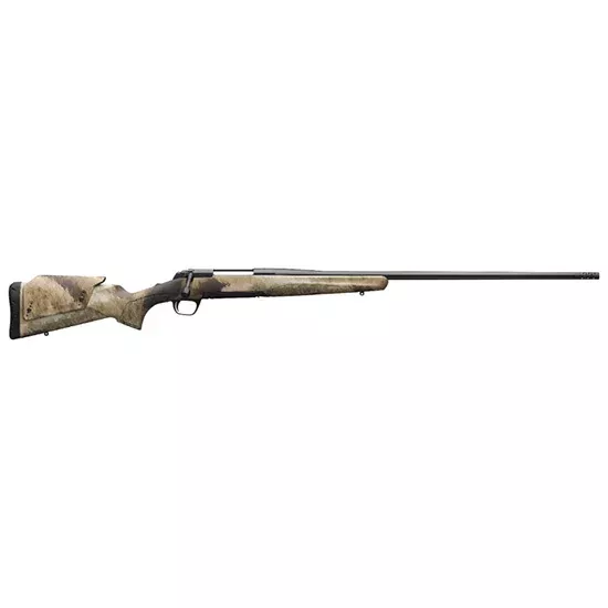 Browning 035515288 X-Bolt Western Hunter 28 Nosler 3+1 26″ Matte Blued Steel Barrel & Receiver, Removeable Muzzle Brake, Ergonomic Bolt Handle, A-TACS AU Camo Adjustable Comb Stock
