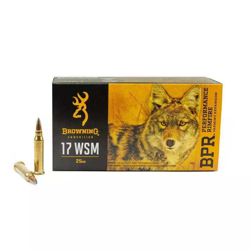 Browning 17 WSM 25gr. Poly Tip Ammunition, 50 Round Box