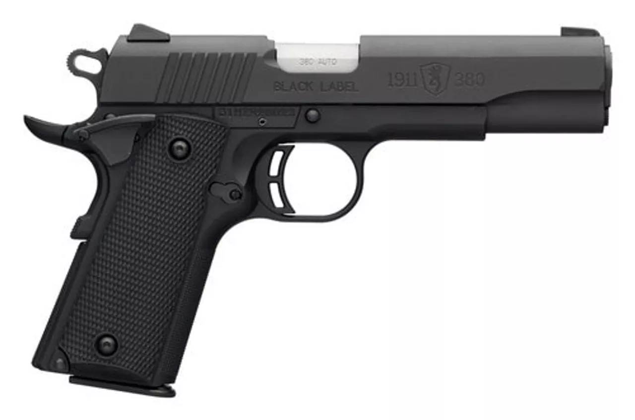 Browning 1911 Black Label, .380 ACP, 4.25″ Barrel, 8rd, Black