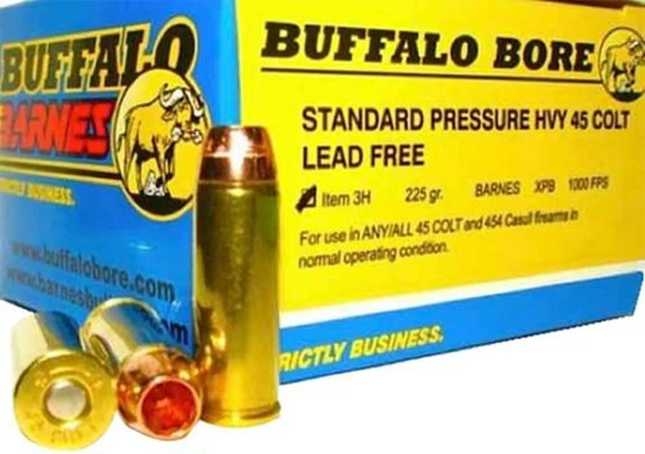 Buffalo Bore 45 Colt Lead-Free Barnes XPB 225gr, 20rd Box