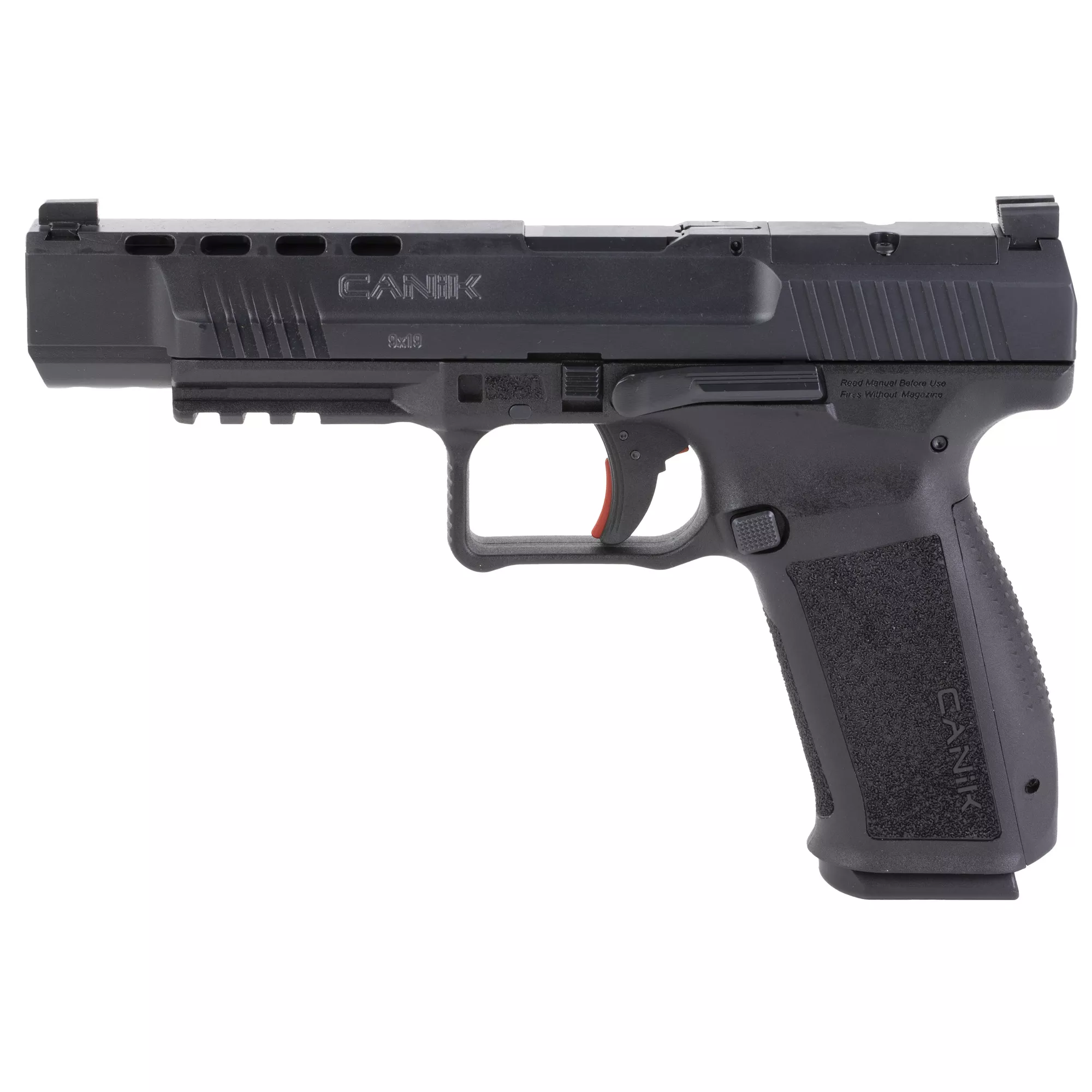 Canik HG6594N Mete SFx 9mm Luger 5.20” 20+1,18+1 Overall Black Finish with Serrated Nitride Steel with Optic Cut Slide, Interchangeable Backstrap Grip & Picatinny Rail