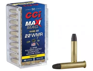 CCI 22 WMR Ammunition CCI972CC 46 Grain Polymer Coated Segmented Hollow Point 50 Rounds