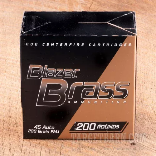CCI Blazer Brass Value Pack 45 ACP Ammunition – 1000 Rounds of 230 Grain FMJ