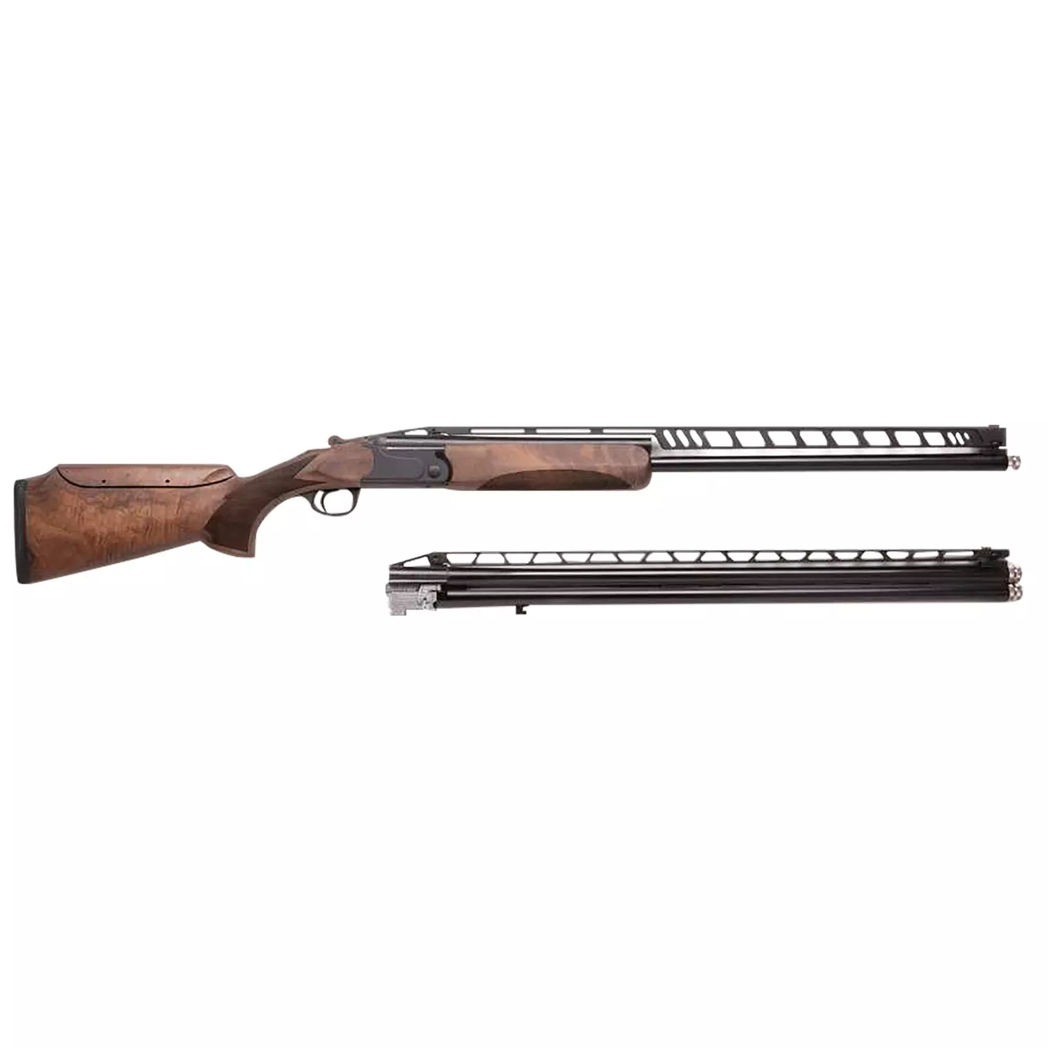 Charles Daly 930410 202 Unsingle Combo 12 Gauge Break Open 2.75” 2rd 32” Black Over/Under Vent Rib Barrel, Black Steel Receiver, Adj Cheek Riser Walnut Wood Stock
