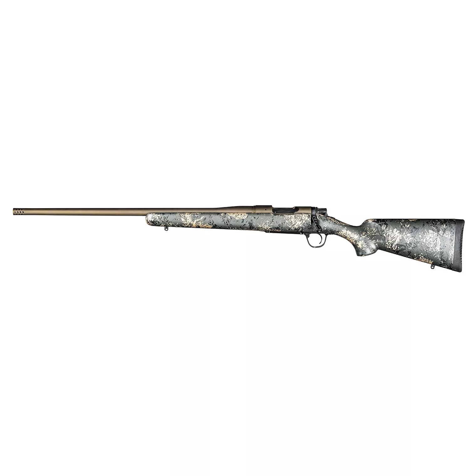 Christensen Arms 8010110800 Mesa FFT 6.5 Creedmoor 4+1 20” Threaded Barrel, Burnt Bronze Cerakote, Green with Black/Tan Webbing Stock, Left Hand